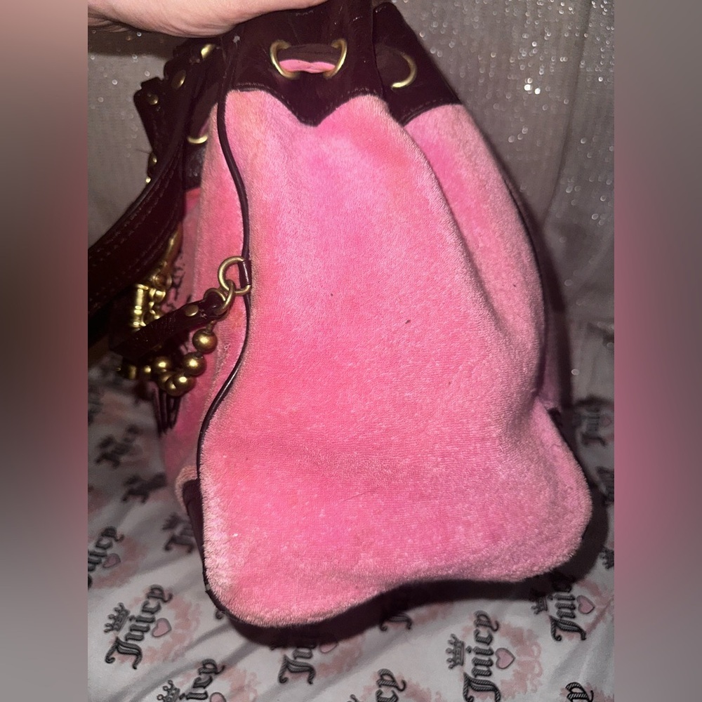 * SOLD *Juicy Couture Pink and Brown rare vintage daydreamer Bag - Picture 9 of 15